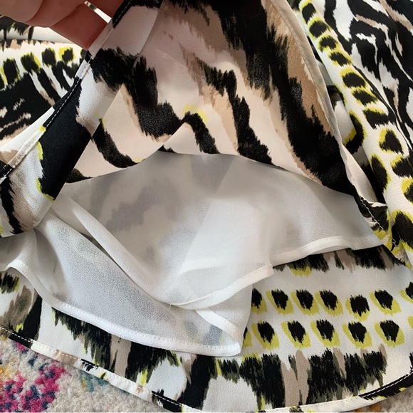 WHBM | Mixed Animal-Print Off-The-Shoulder Blouse - Picture 10 of 11